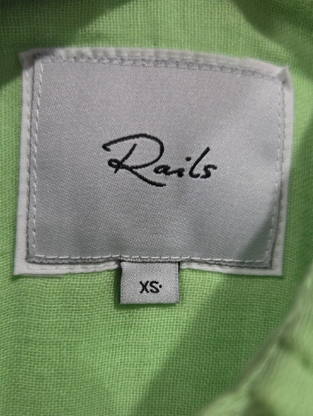 Rails Lime Green Button-Up Shirt - Picture 2 of 6